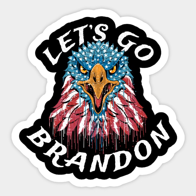 lets go brandon patriot Sticker by Thermul Bidean